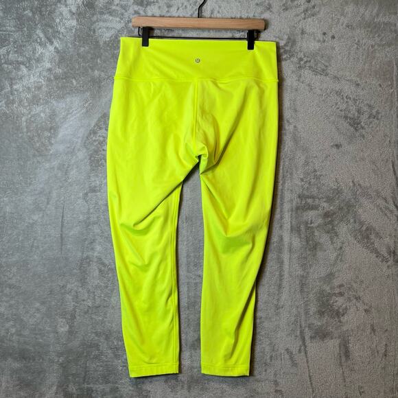 Lululemon Sz 14 Wunder Under High-Rise Tight 25" Yellow Leggings Womens - Picture 4 of 8